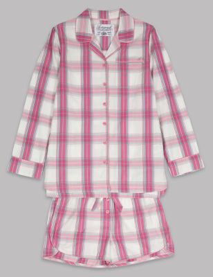 Pure Cotton Checked Shirt Short Pyjamas &#40;1-16 Years&#41;